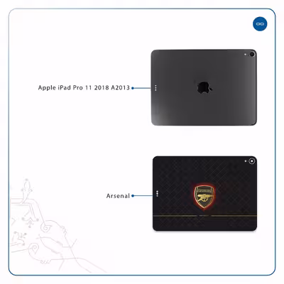 برچسب پوششی ماهوت مدل Arsenal مناسب برای تبلت اپل iPad Pro 11 2018 A2013