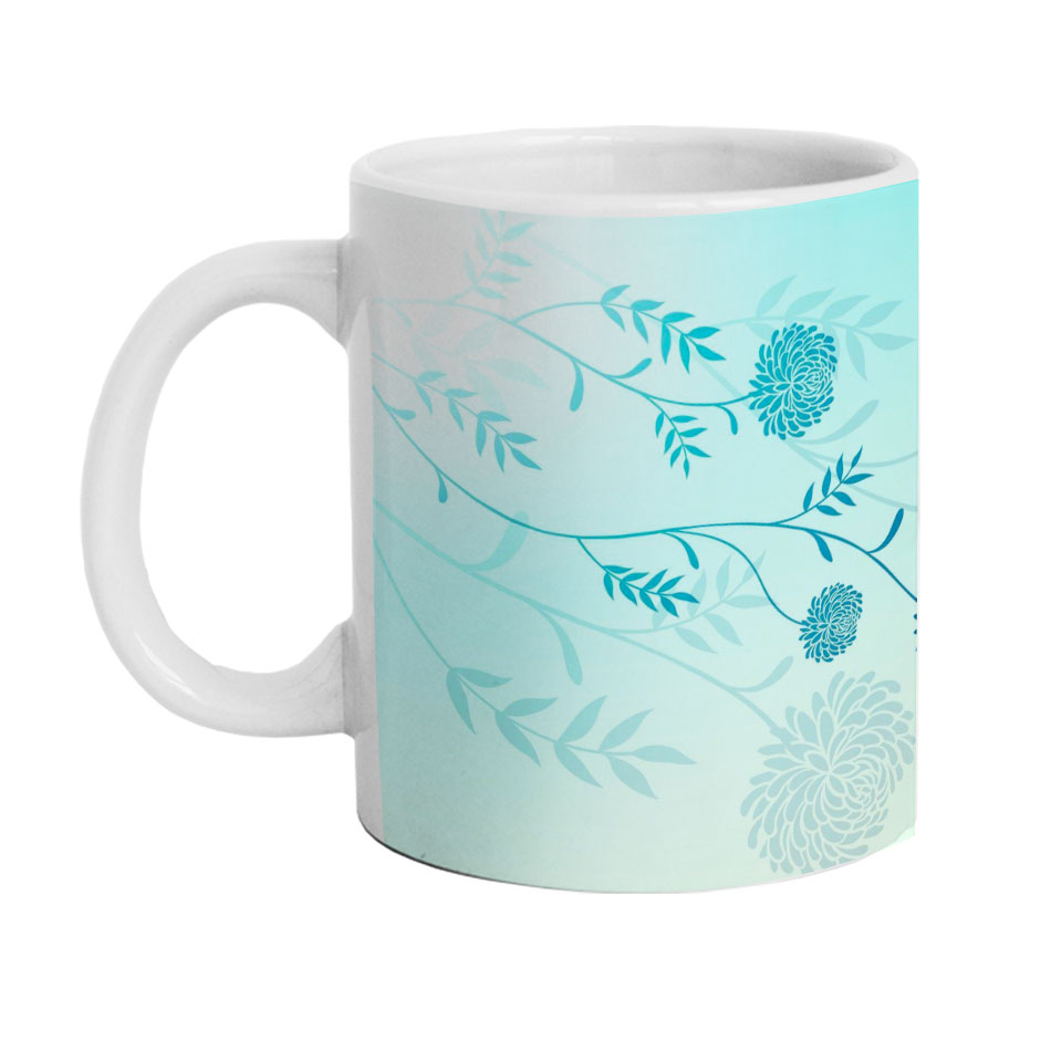 ماگ دارلی طرح گل نقاشی مدل DarlyM433