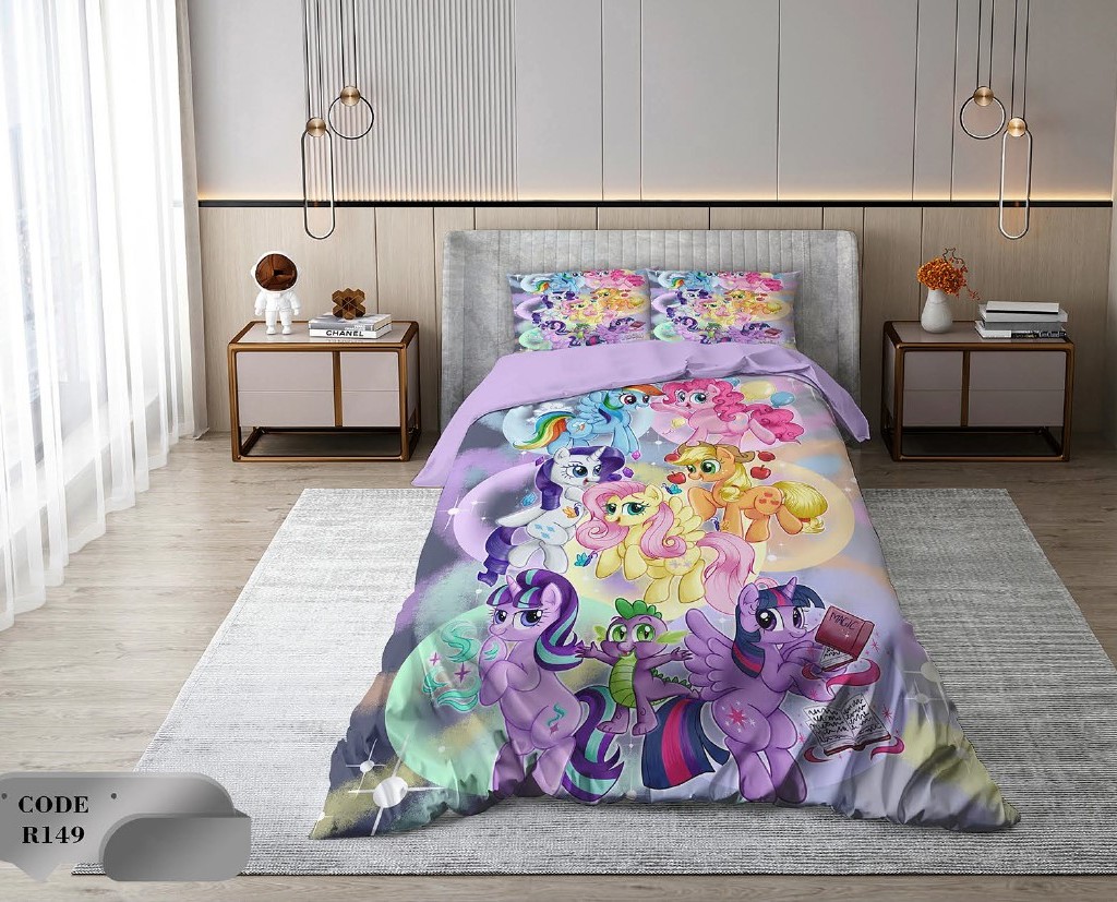 سرویس روتختی 2 نفره 6 تکه ابعاد 2.25 ×2.35 کشدار ضد حساسیت و عرق کد R149 | ست خواب و ست روتختی