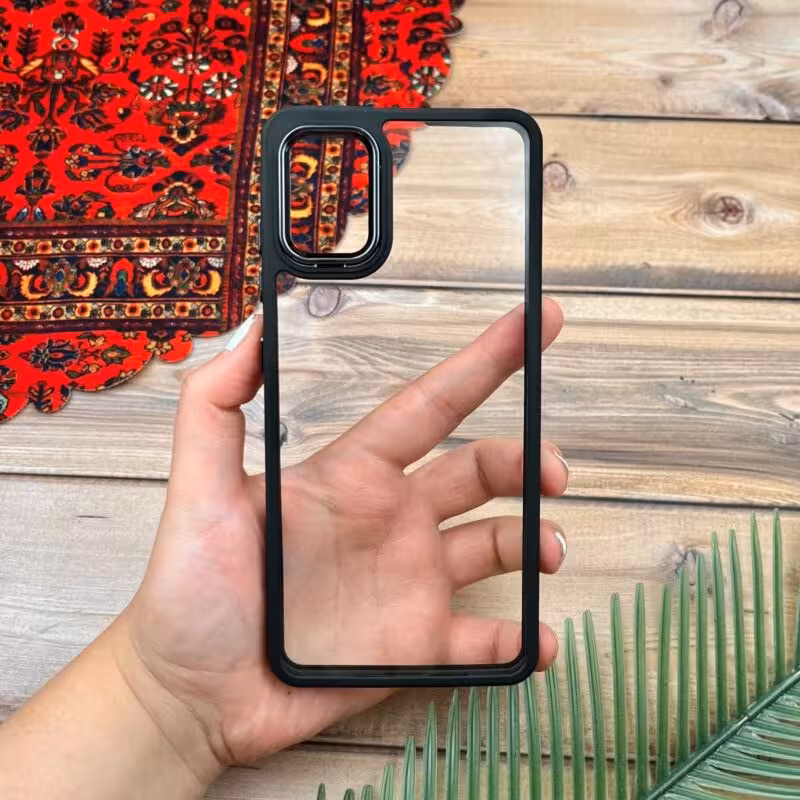 قاب گوشی Galaxy A51 سامسونگ اورجینال دورسیلیکونی شفاف مشکی کد 83873