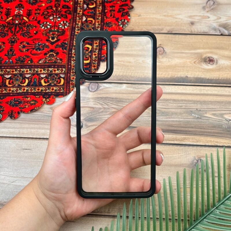 قاب گوشی Galaxy A51 سامسونگ اورجینال دورسیلیکونی شفاف مشکی کد 83873
