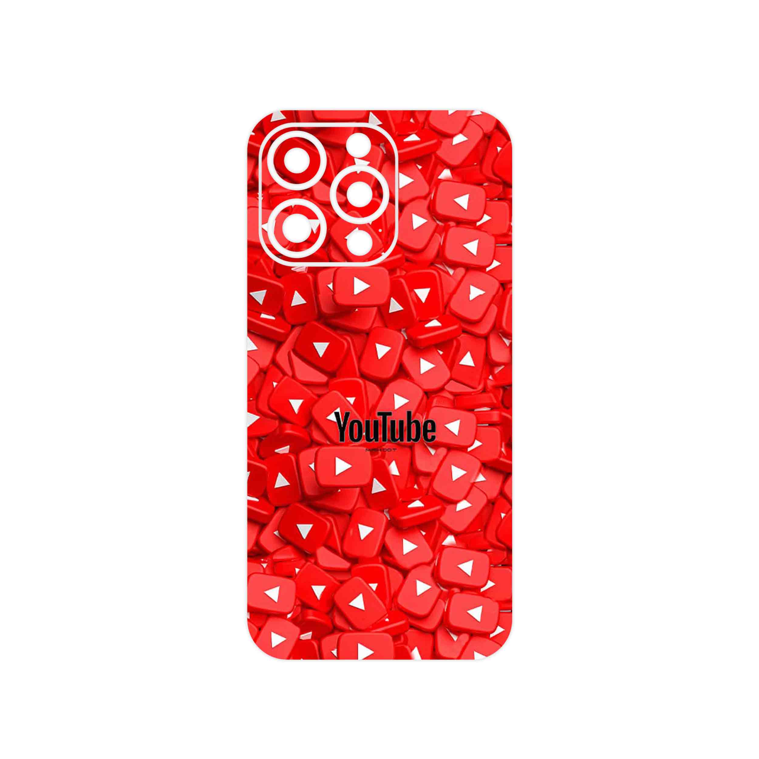 برچسب پوششی ماهوت مدل Youtube مناسب برای گوشی موبایل اپل iPhone 13 Pro Max