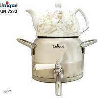 کتری و قوری 2.5 لیتر شیردار استیل یونیک کد 7283