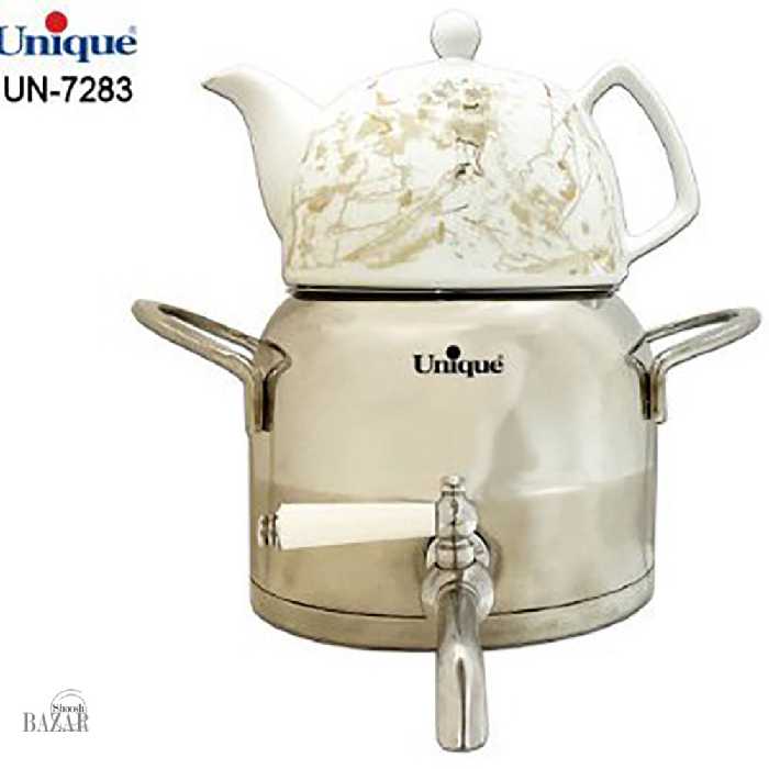 کتری و قوری 2.5 لیتر شیردار استیل یونیک کد 7283