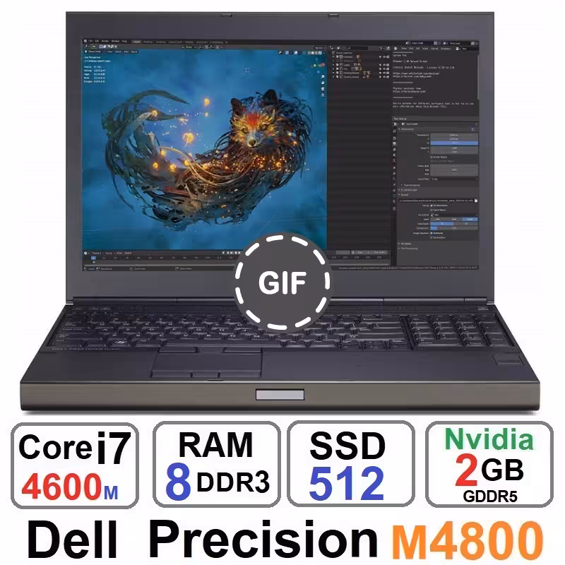 لپ تاپ دل Dell Precision M4800 Core i7 4600M وSSD512