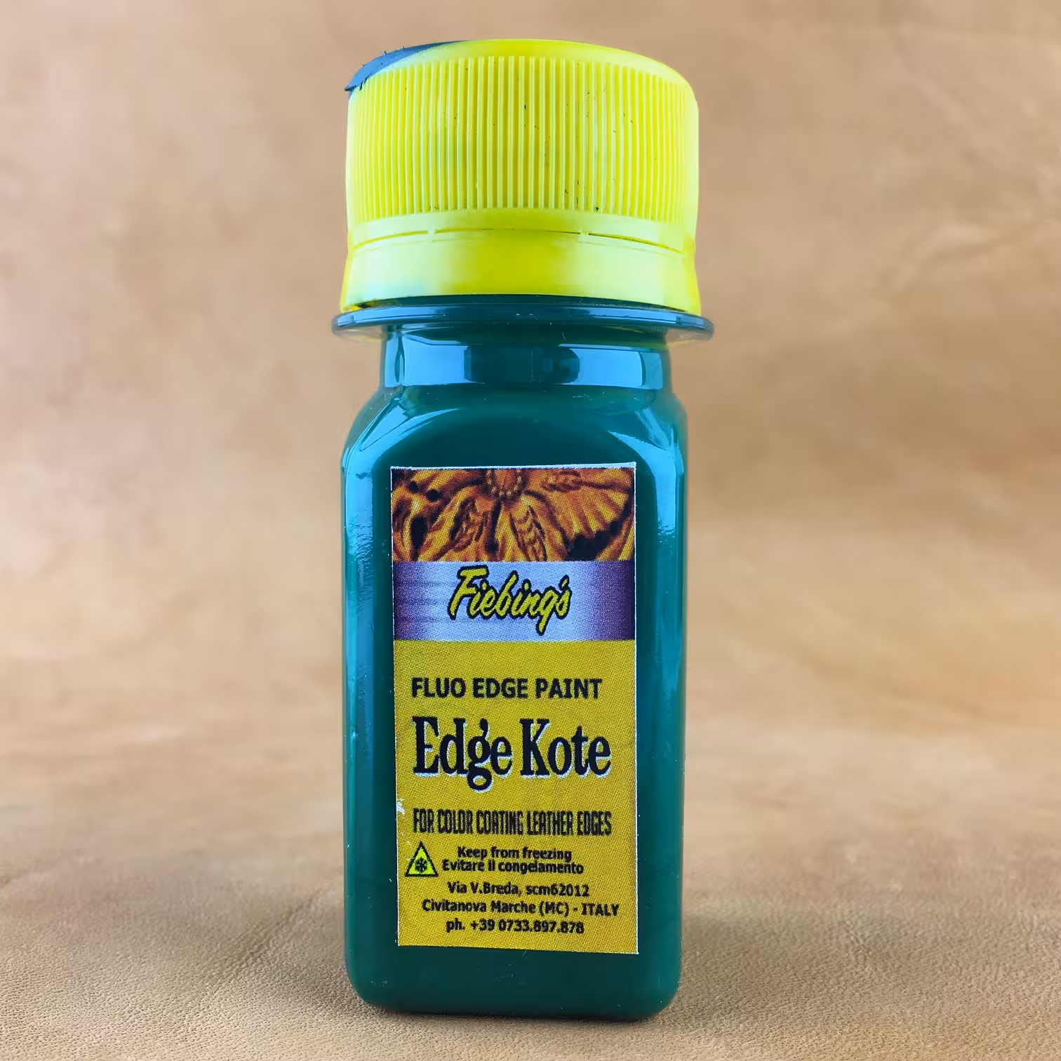رنگ سبز تیره لبه چرم ادج کوت مدل 20ml حجم 20 میلی لیتر