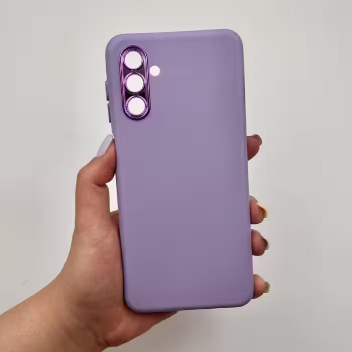 قاب گوشی Galaxy A04s سامسونگ متال کیس سیلیکونی رنگ بنفش کد 82298