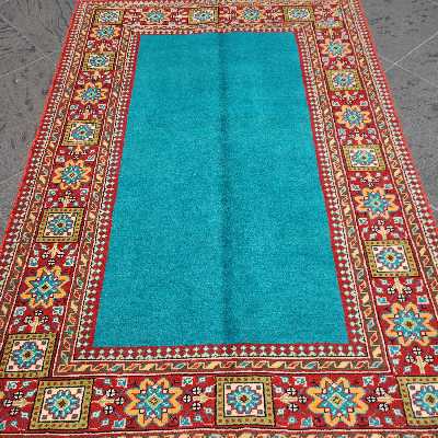 فرش دستبافت یک و نیم متری طرح زمینه ساده کد AA483