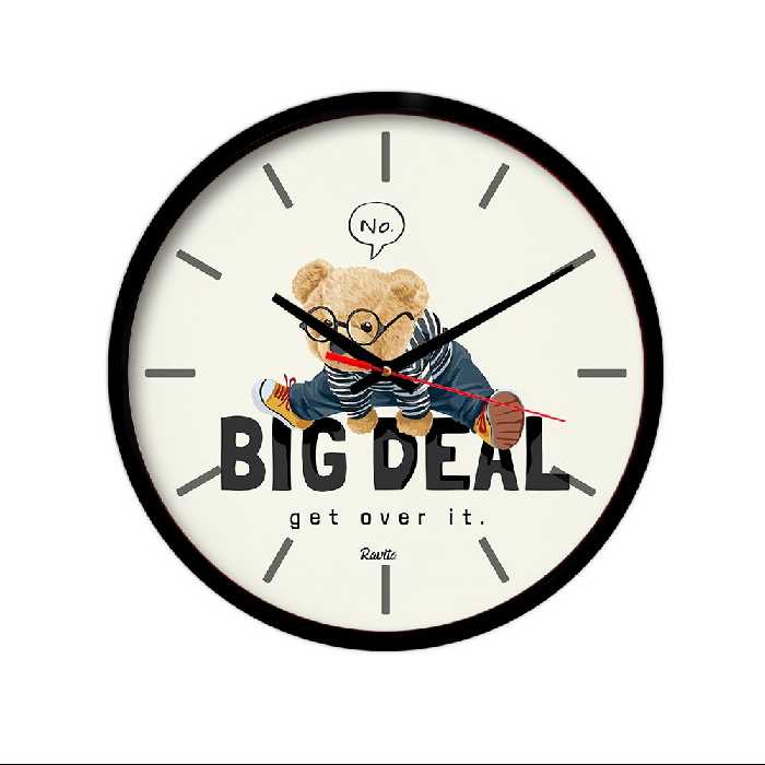 ساعت رومیزی راویتا مدل تدی کد 3436 در رنگ های مشکی و سفید