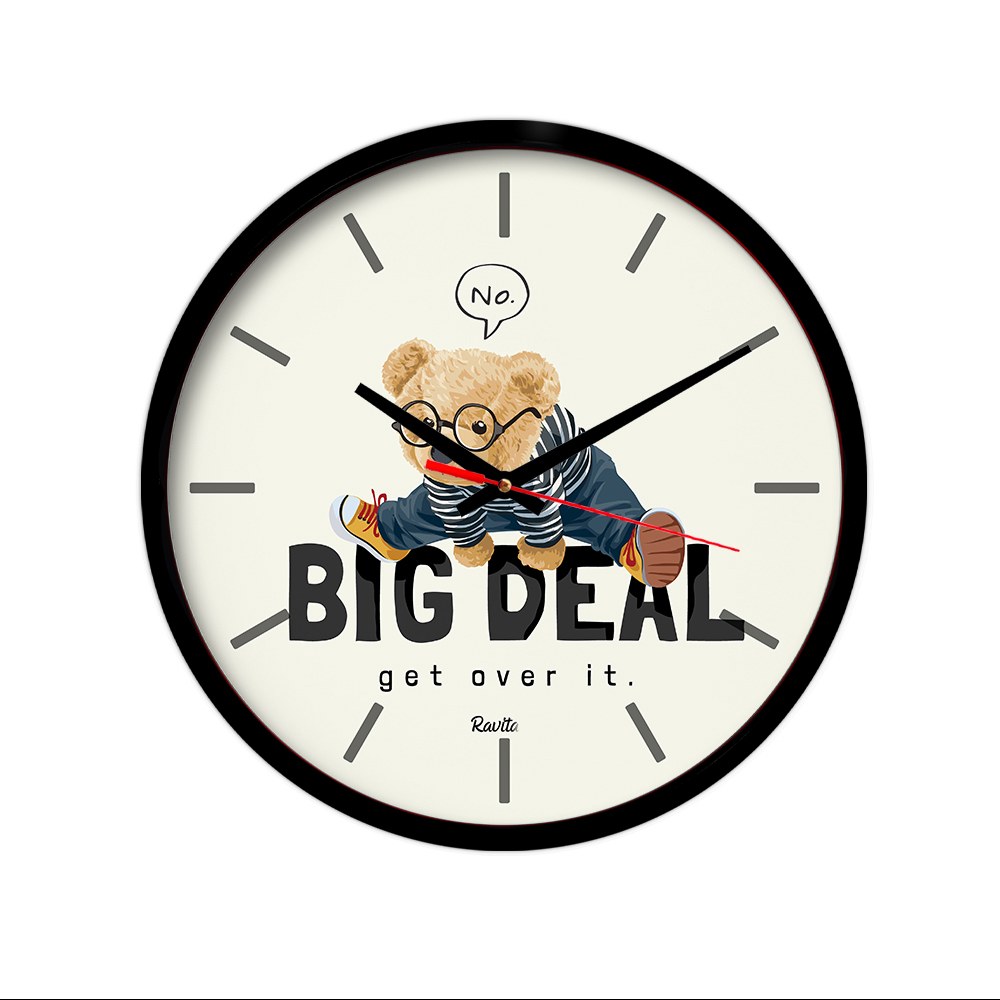 ساعت رومیزی راویتا مدل تدی کد 3436 در رنگ های مشکی و سفید