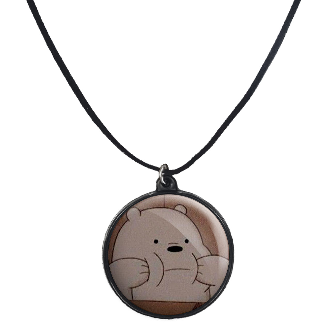 گردنبند پرمانه طرح خرس‌های کله‌فندقی کد pmb.10196 مدل دو طرفه