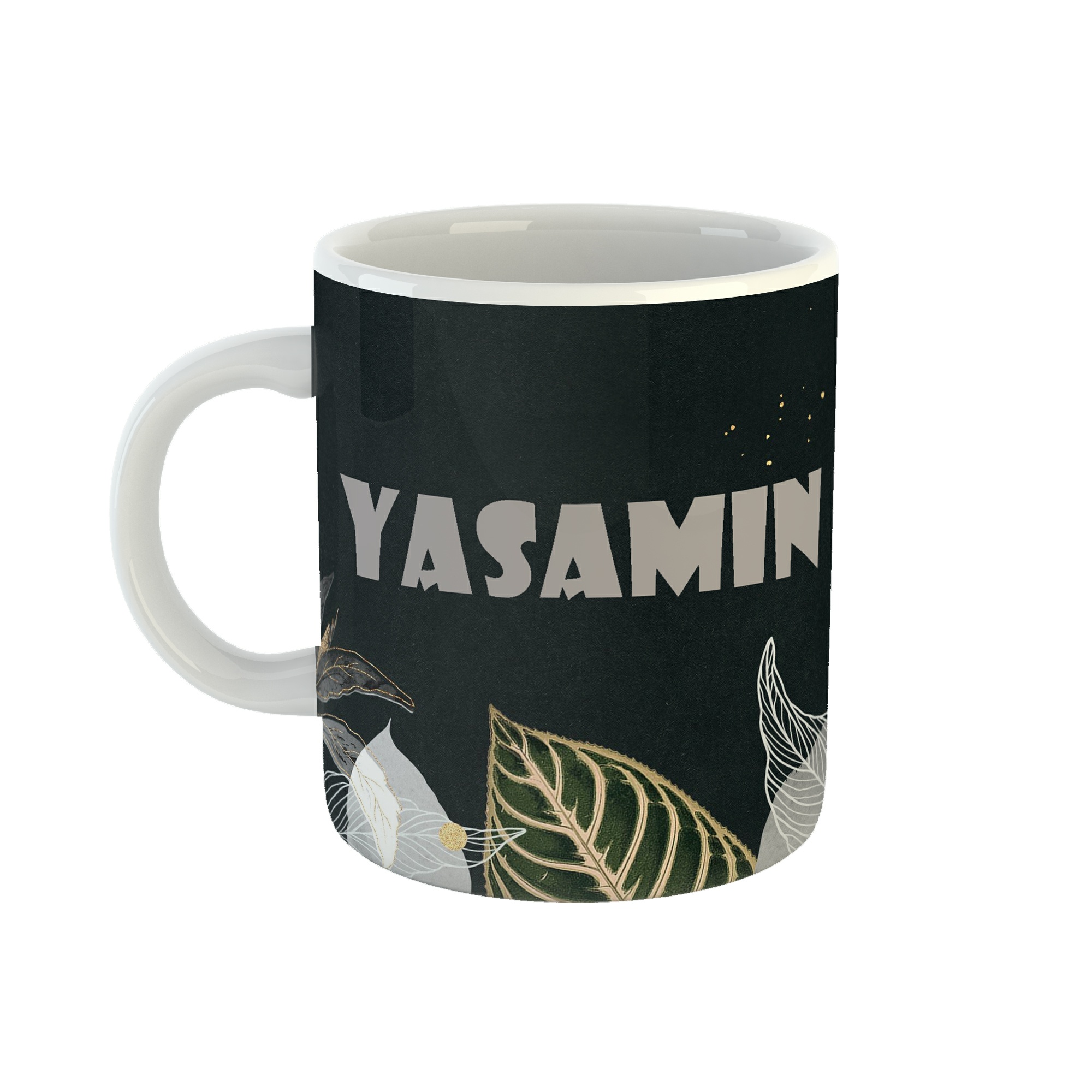 ماگ طرح اسم یاسمین ممدل برگ کد 593