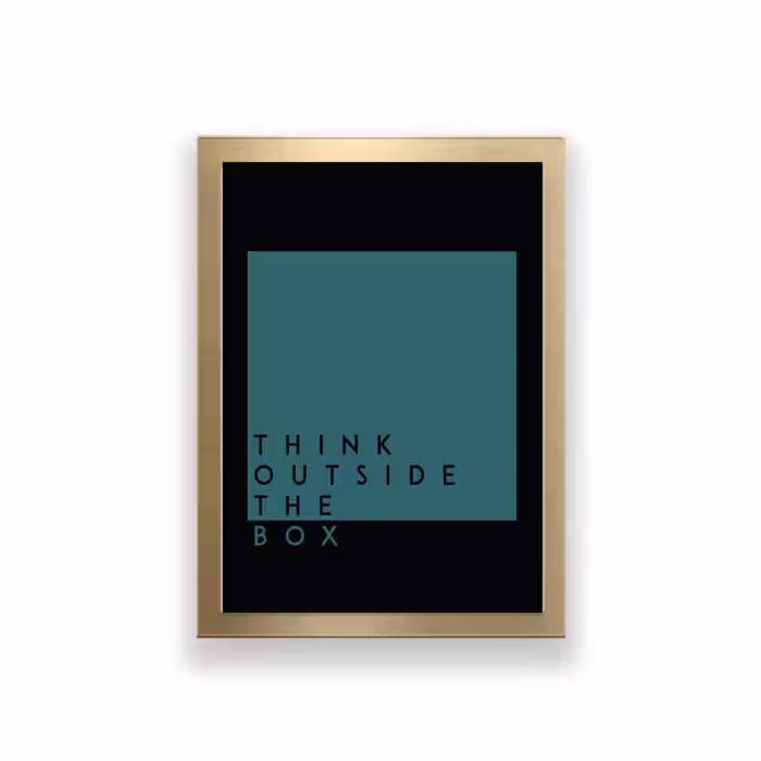 تابلو طرح انگیزشی مدل Think outside the box | دنیای قاب