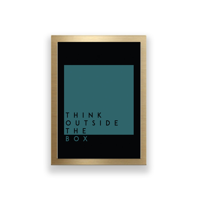 تابلو طرح انگیزشی مدل Think outside the box | دنیای قاب