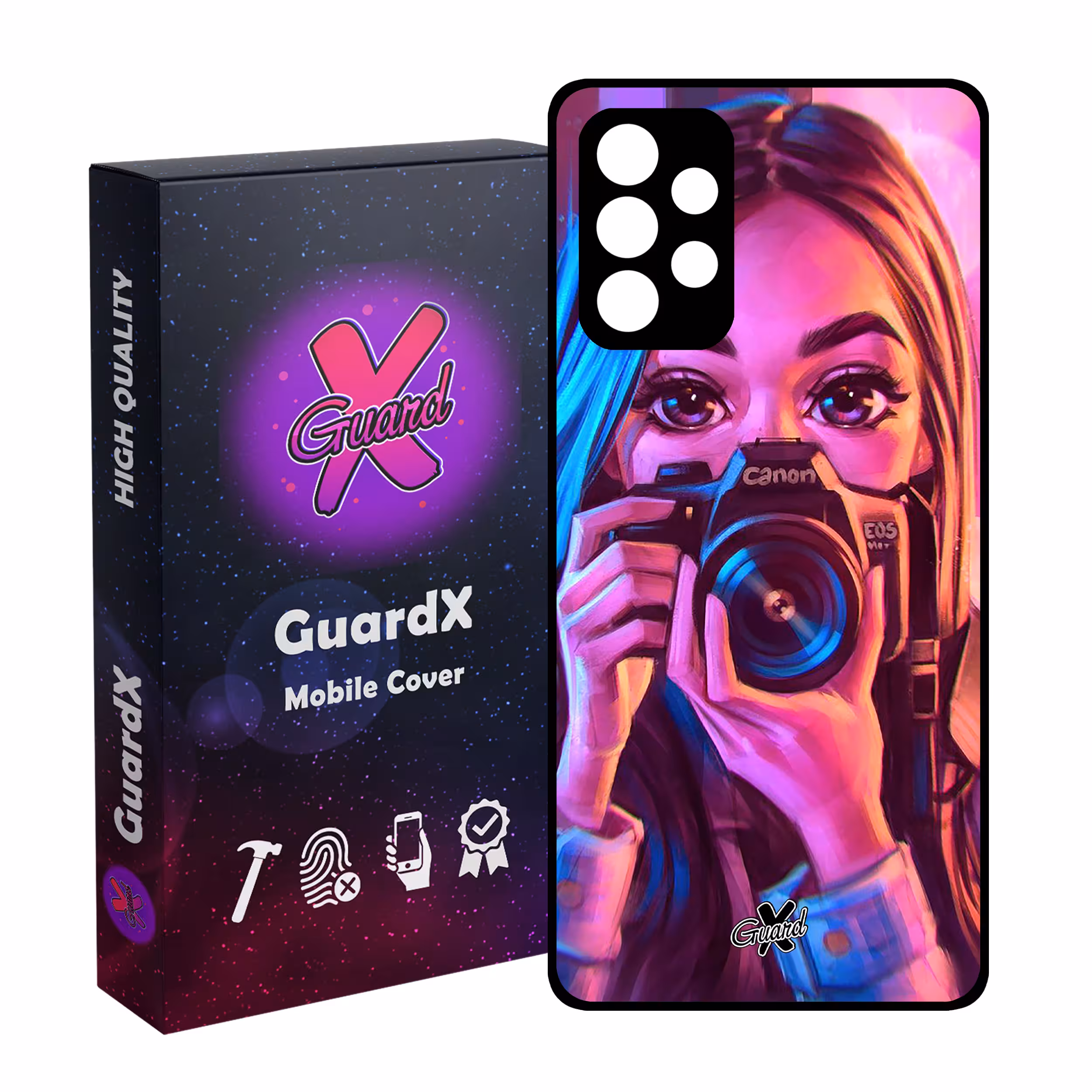 کاور گارد ایکس طرح دختر مدل Glass10288 مناسب برای گوشی موبایل سامسونگ Galaxy A52