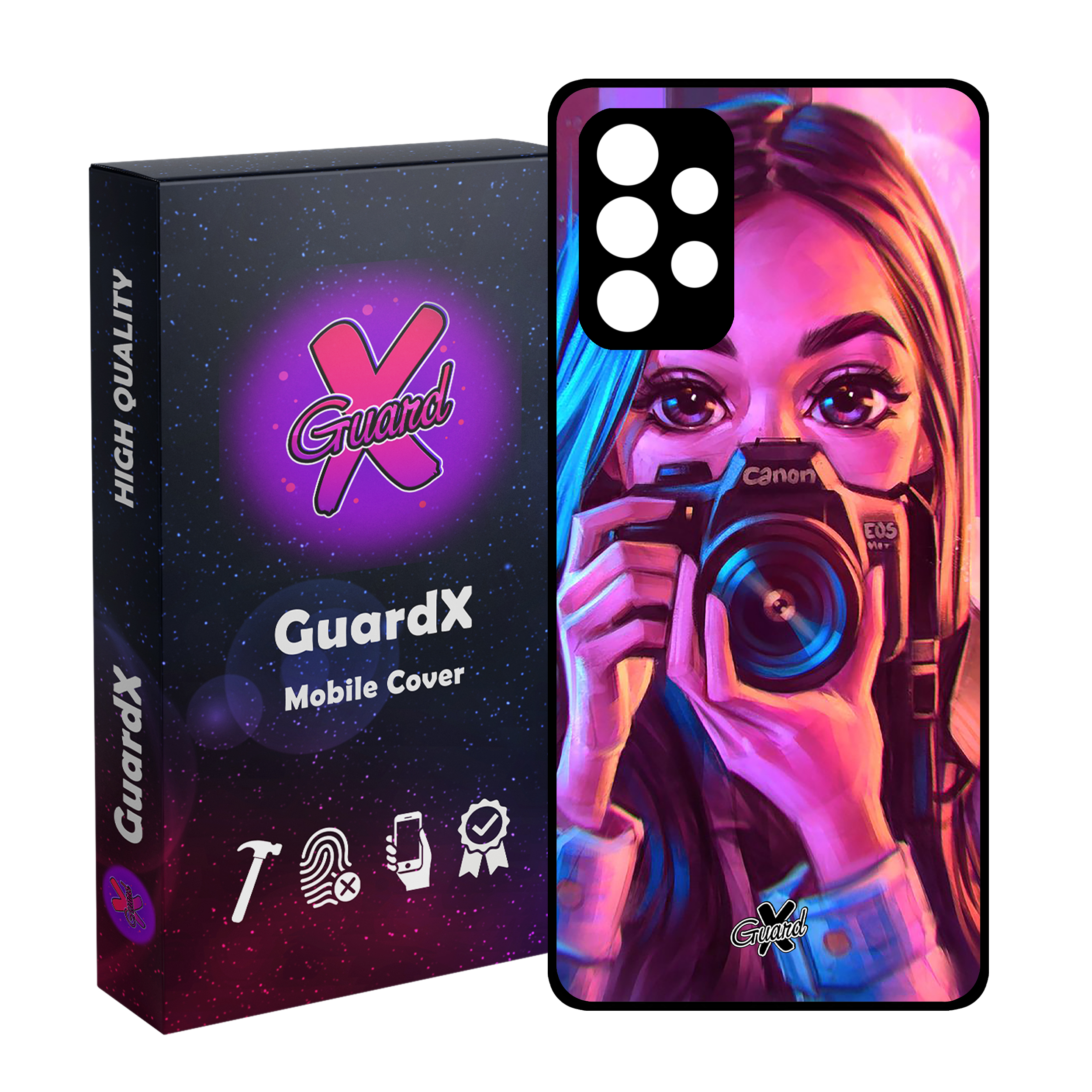 کاور گارد ایکس طرح دختر مدل Glass10288 مناسب برای گوشی موبایل سامسونگ Galaxy A52