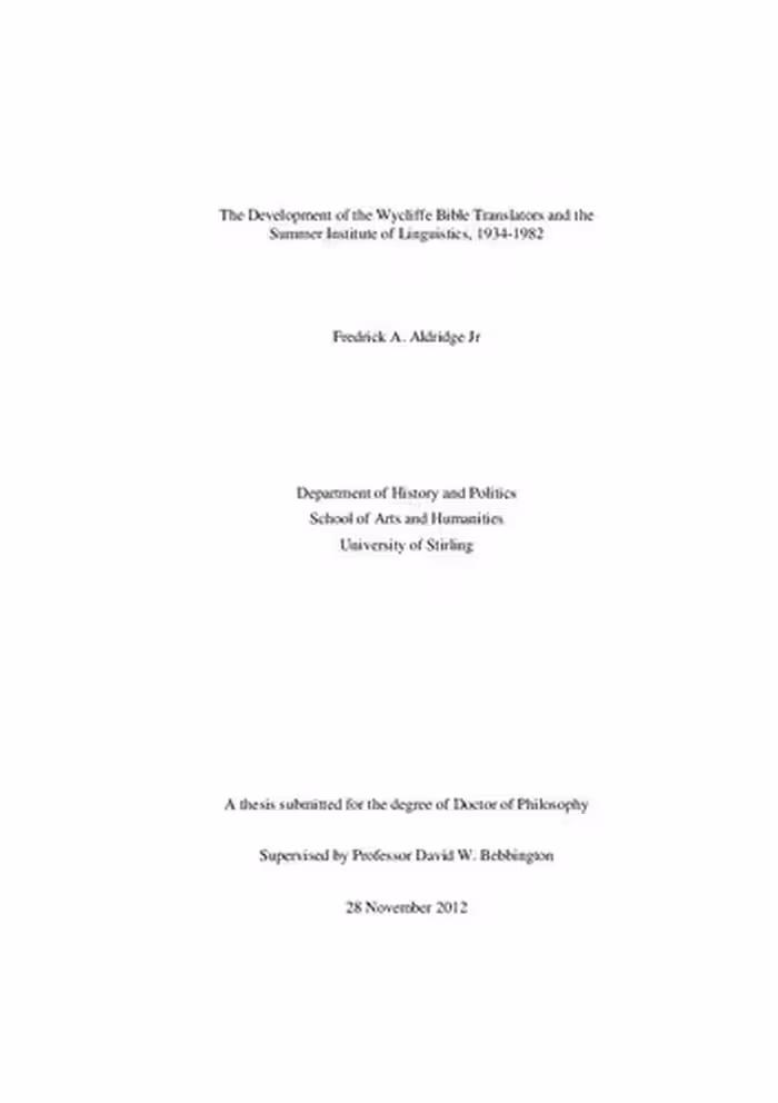 خرید و دانلود نسخه کامل کتاب The Development of the Wycliffe Bible Translators and the Summer Institute of Linguistics, 1934-1982