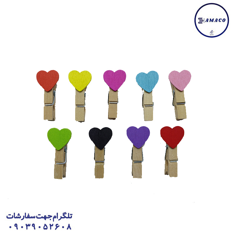 گیره چوبی فانتزی 10 عددی