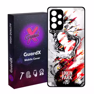 کاور گارد ایکس طرح Linkin Park مدل Glass10082 مناسب برای گوشی موبایل سامسونگ Galaxy A32 4G