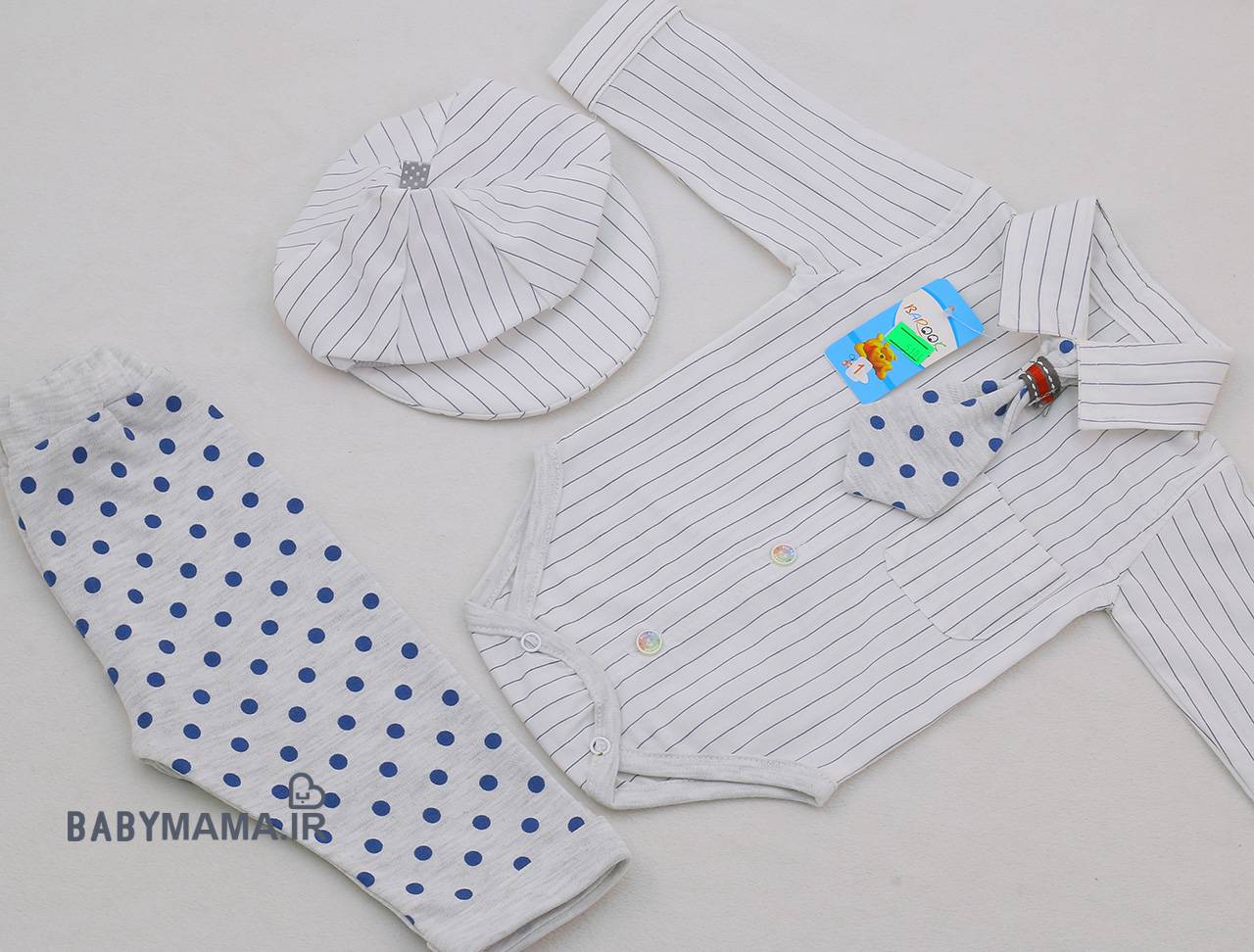 ست بادی آستین بلند و شلوار کلاهدار باروک مدل توپی