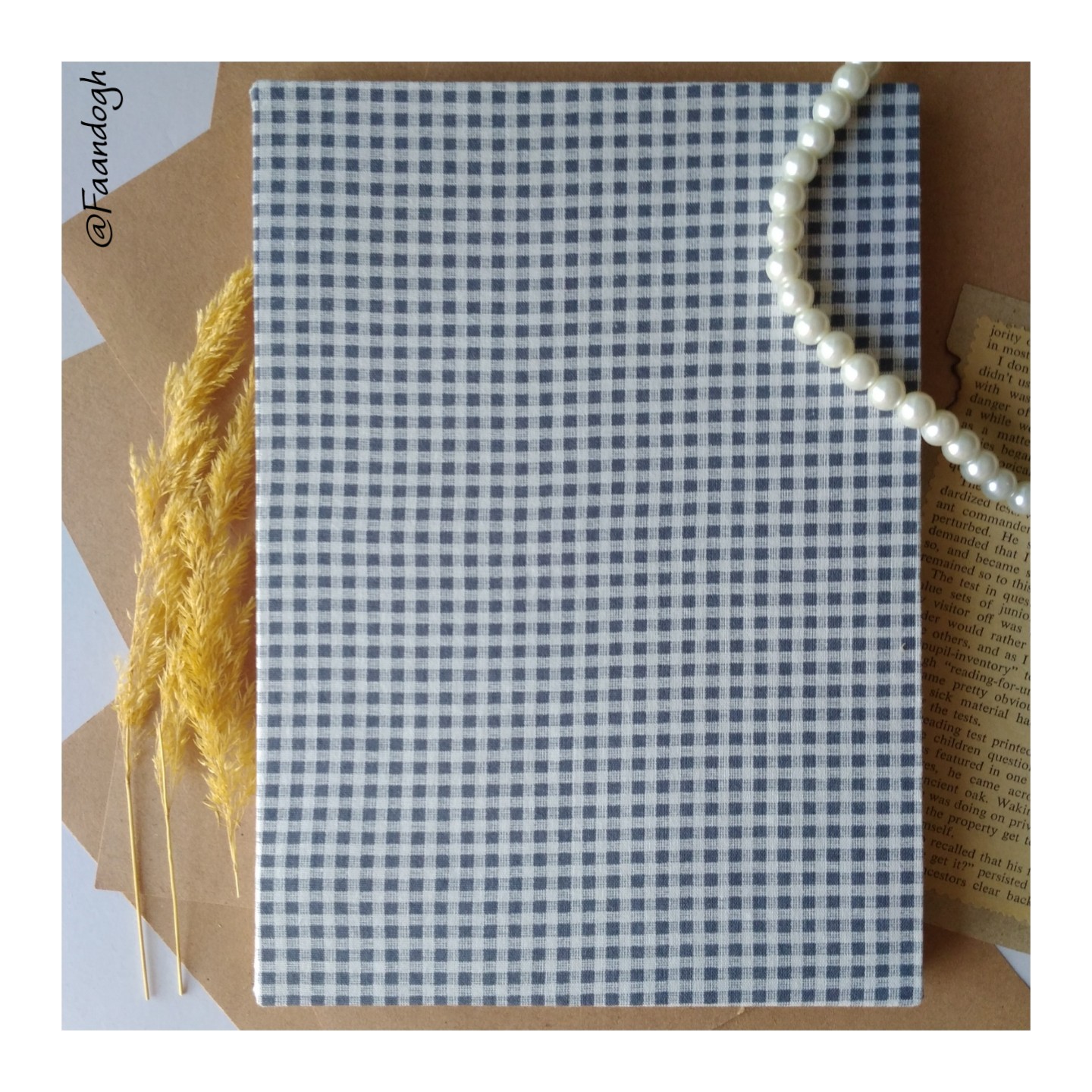 دفتر دستساز آپنج رنگی مدل چهارخونه