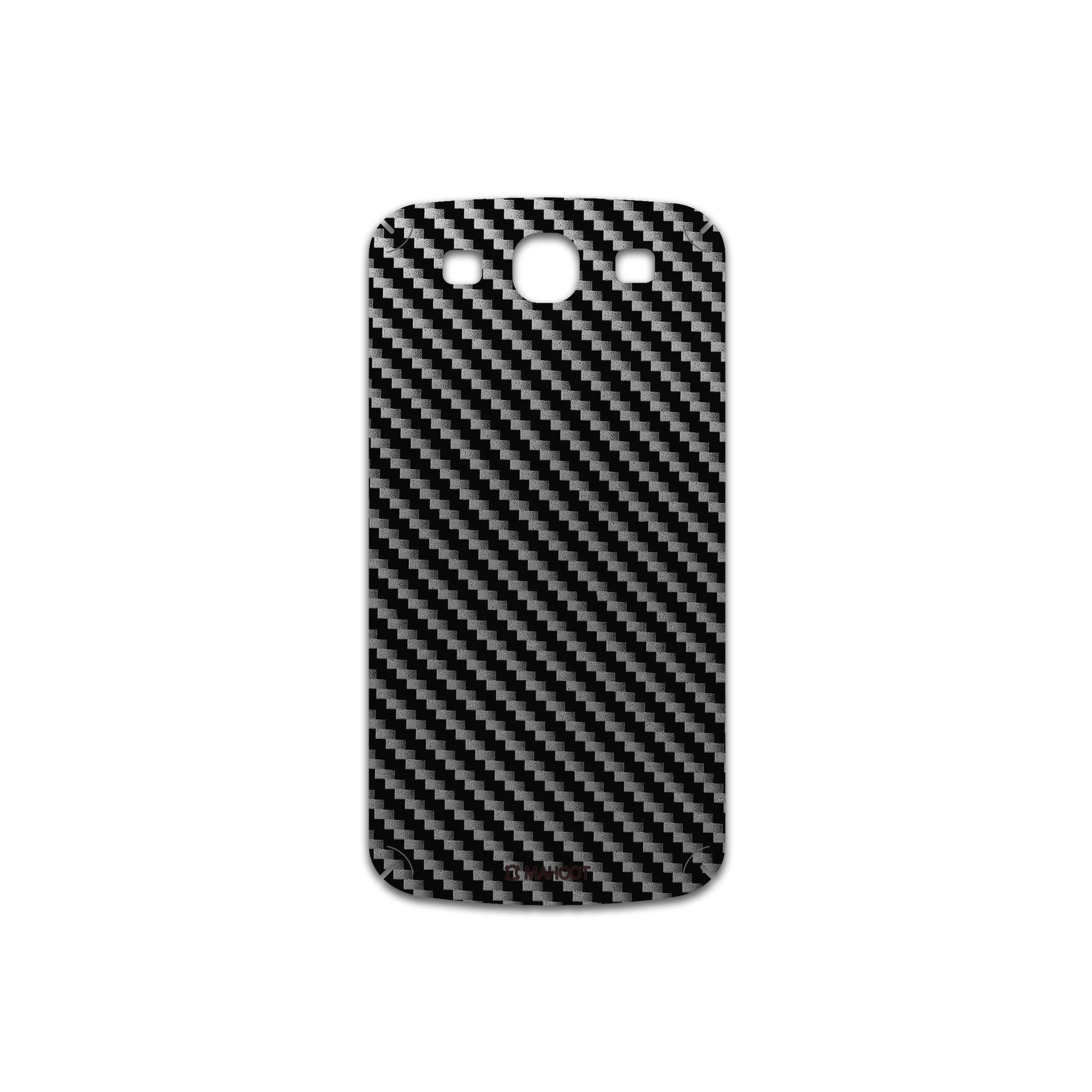 برچسب پوششی ماهوت مدل Glossy-Silver-Fiber مناسب برای گوشی موبایل سامسونگ Galaxy S3 Neo