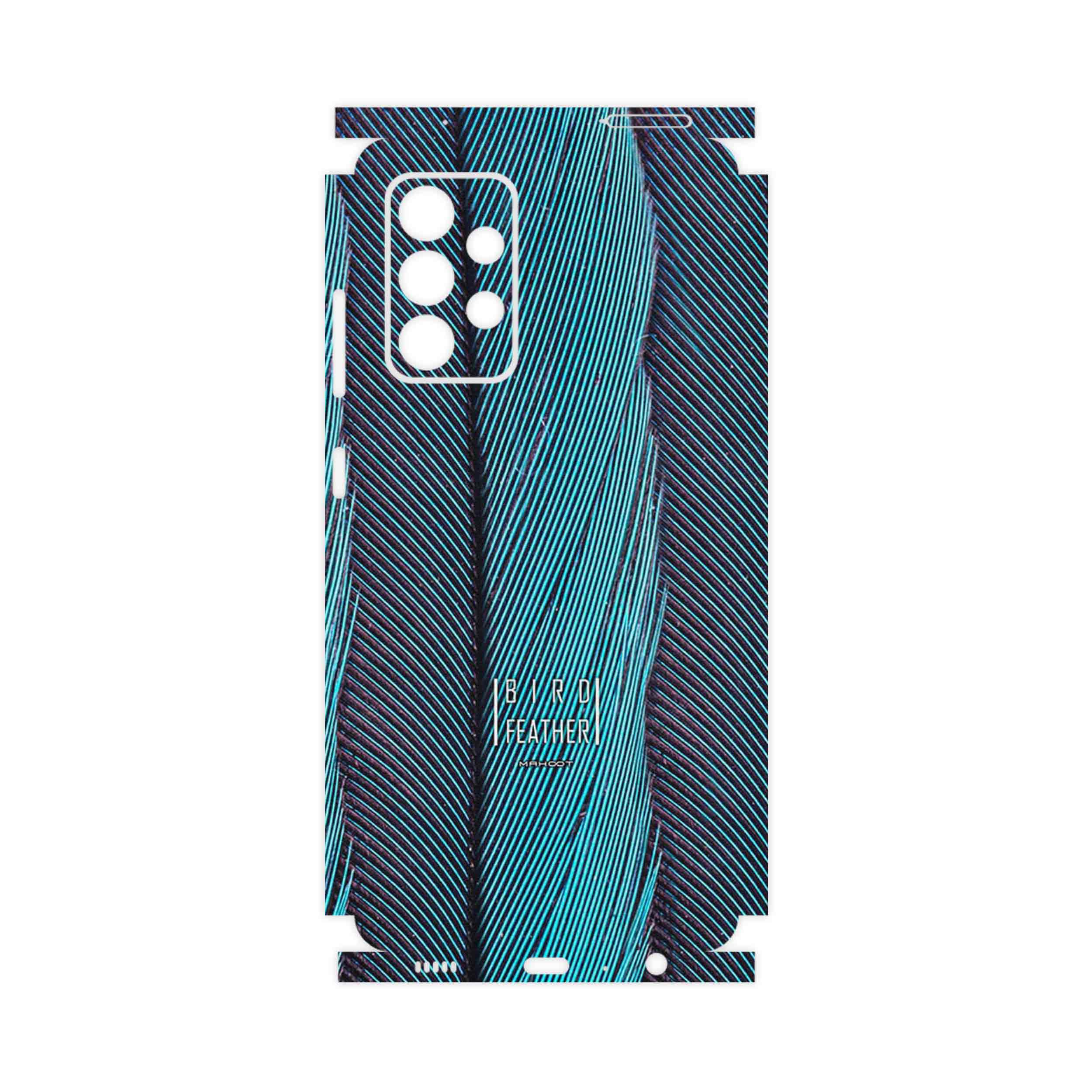 برچسب پوششی ماهوت مدل Turquoise feathers-FullSkin مناسب برای گوشی موبایل سامسونگ Galaxy A52 4G