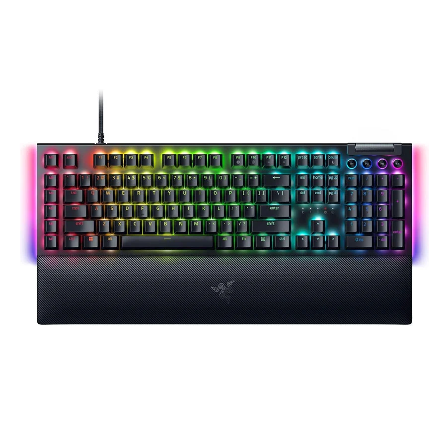 کیبورد باسیم گیمینگ مکانیکال ریزر BlackWidow V4 Yellow Switch