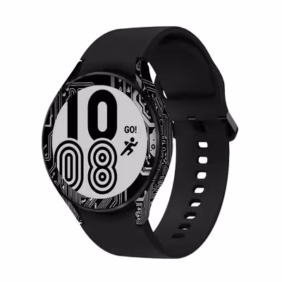 برچسب ماهوت طرح Black Printed Circuit Board مناسب برای ساعت هوشمند سامسونگ Watch4 44mm
