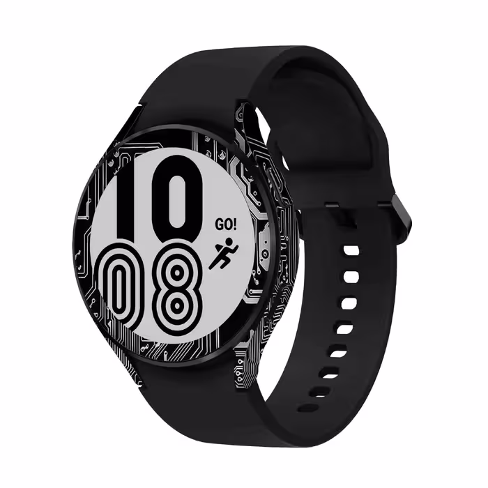 برچسب ماهوت طرح Black Printed Circuit Board مناسب برای ساعت هوشمند سامسونگ Watch4 44mm