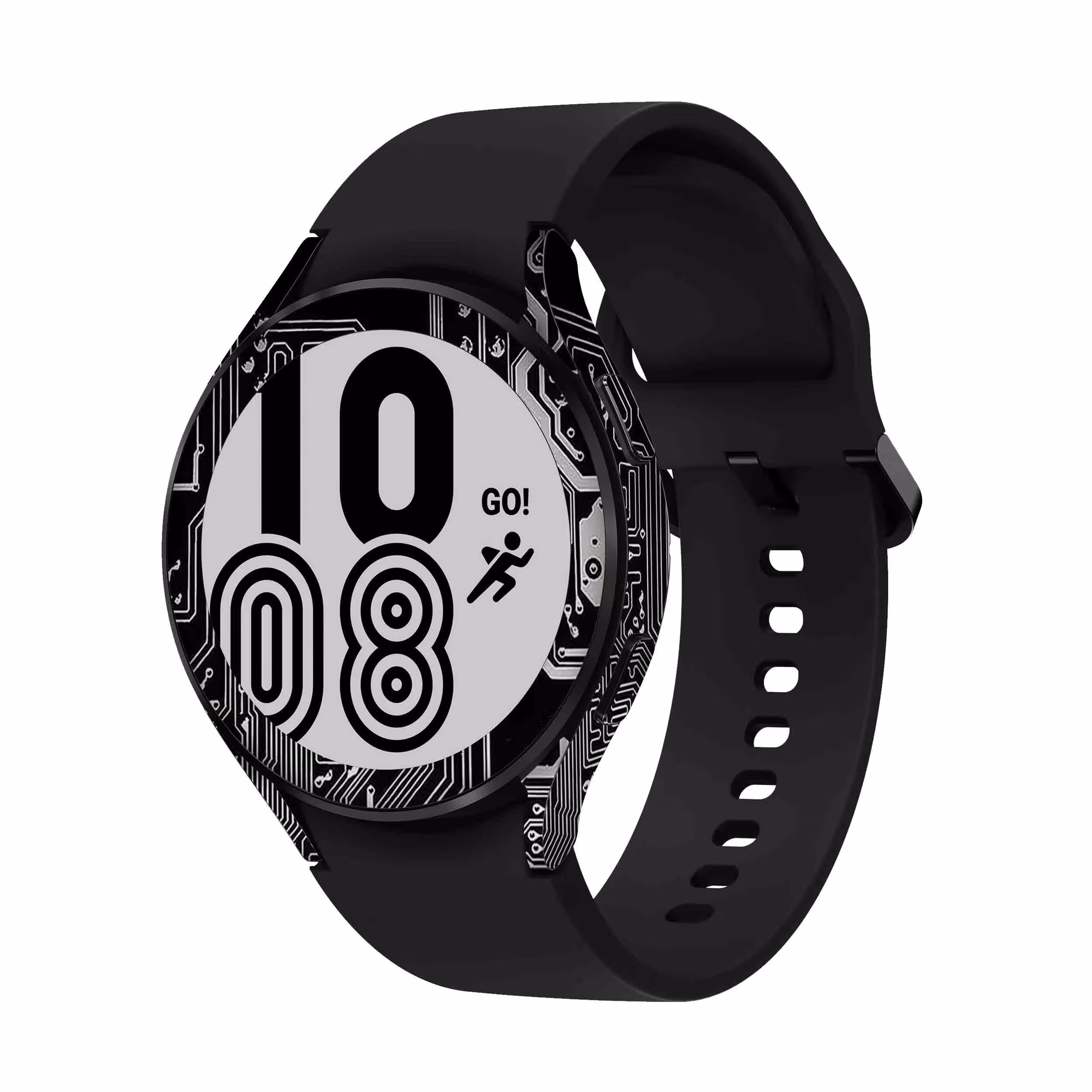 برچسب ماهوت طرح Black Printed Circuit Board مناسب برای ساعت هوشمند سامسونگ Watch4 44mm