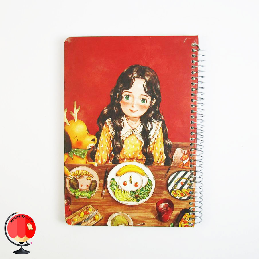 دفتر 100 برگ سیمی طرح مزه جلد سخت سویل