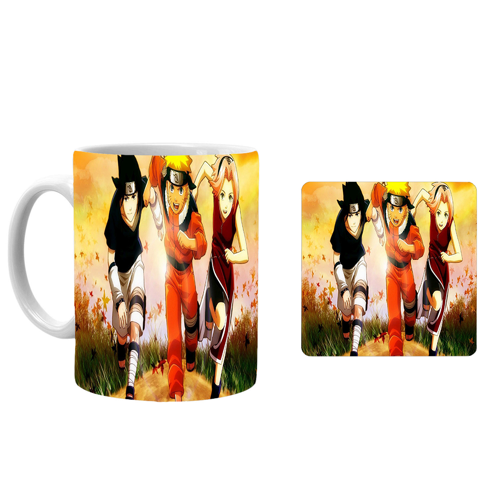 ماگ طرح انیمه ناروتو xn2 به همراه زیرلیوانی