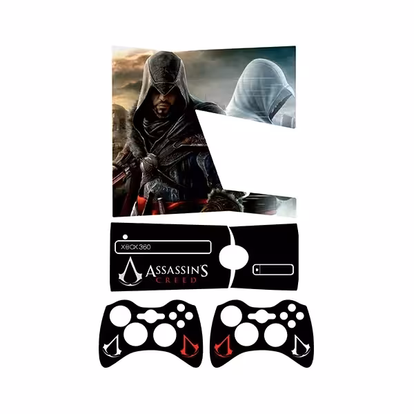 برچسب ایکس باکس 360 اسلیم طرح Assassins Creed کد 10 مجموعه 4 عددی