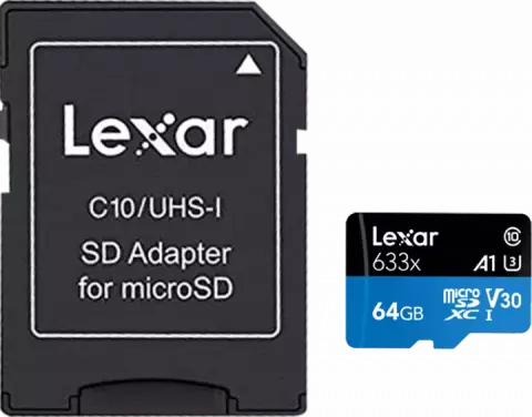 مموری کارت 64 گیگابایت Lexar مدل 633X همراه با آداپتور