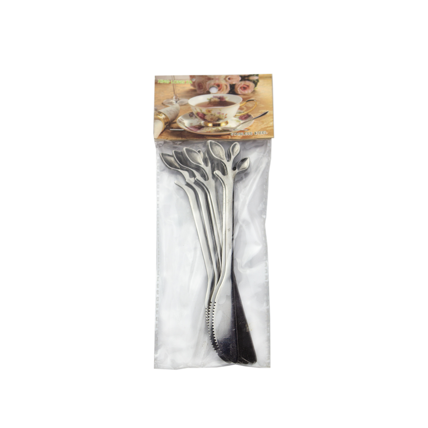 کارد صبحانه خوری مدل برگ کد 202 بسته 6 عددی