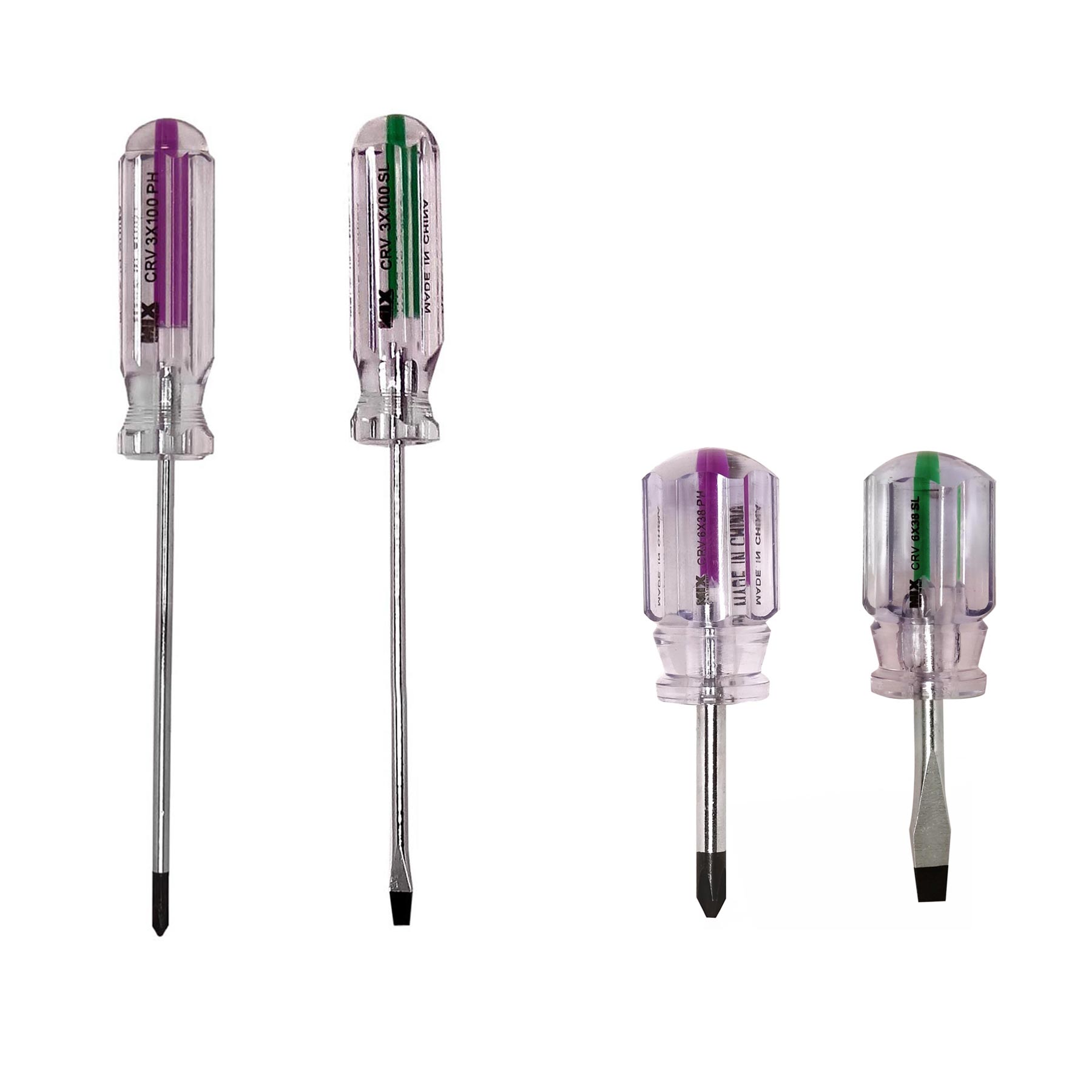 پیچ گوشتی میکس مدل ART-MIX-3x100-6x38PH-SL مجموعه 4 عددی