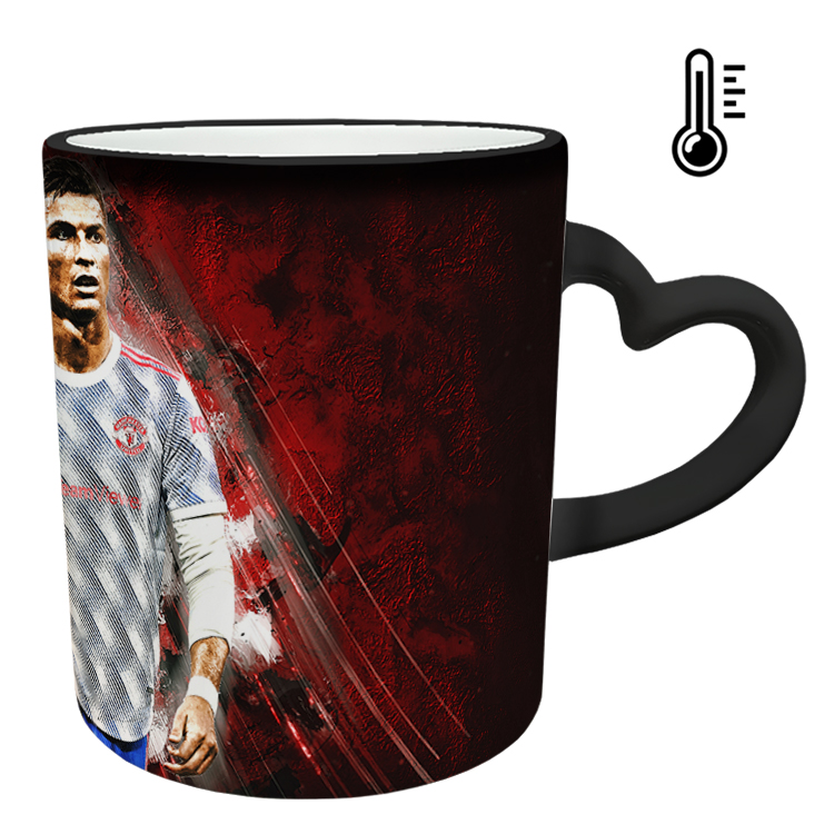 ماگ حرارتی مدل دسته قلبی طرح رونالدو کد 36