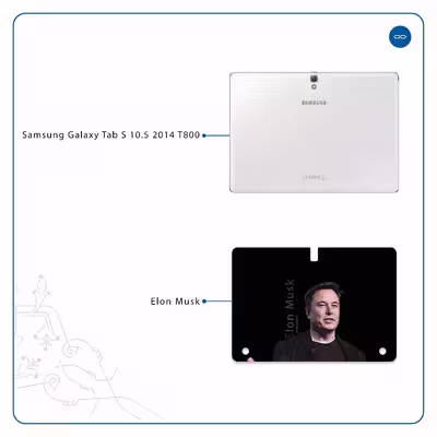 برچسب پوششی ماهوت مدل Elon Musk مناسب برای تبلت سامسونگ Galaxy Tab S 10.5 2014 T800