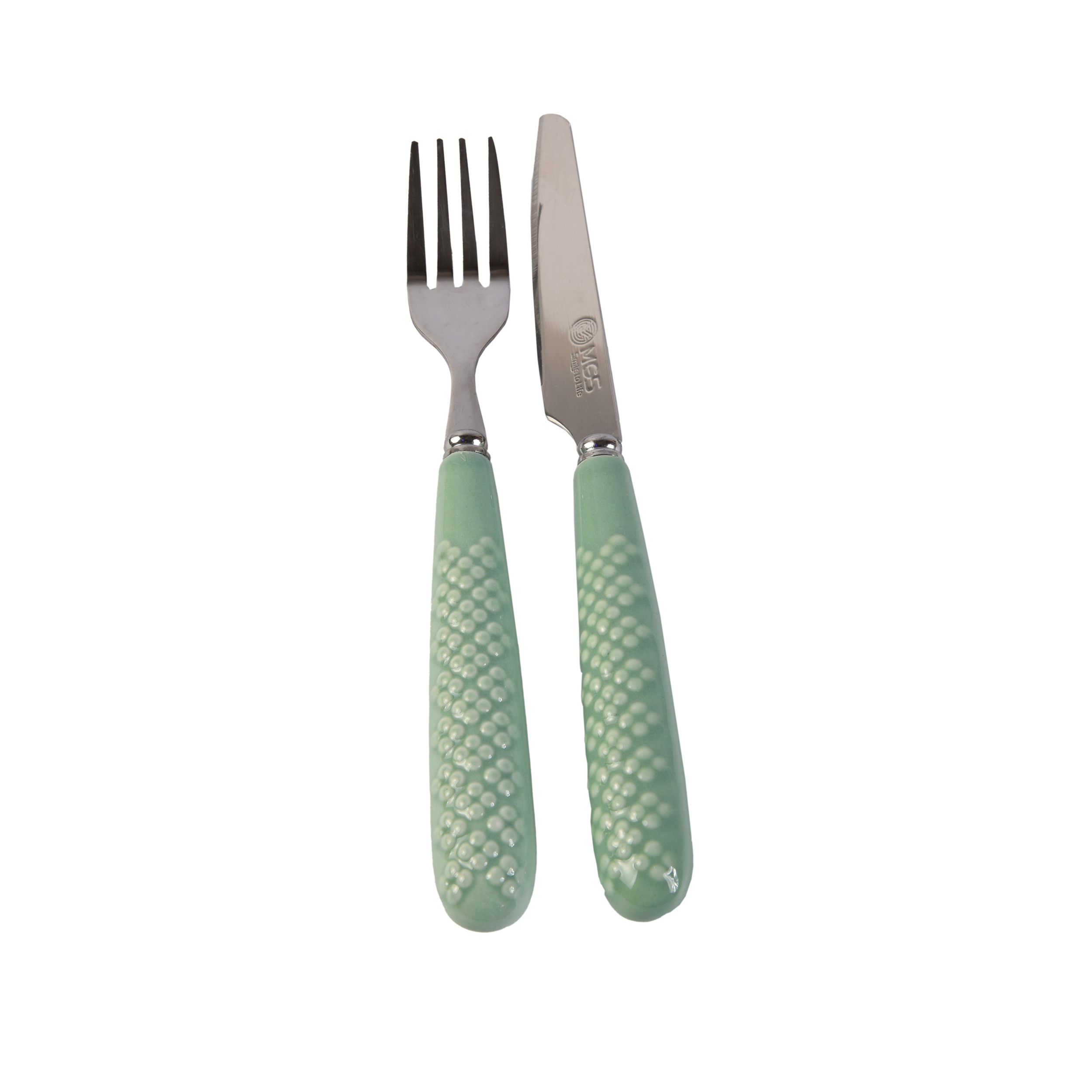  ست کارد و چنگال میوه خوری 12 پارچه ام جی اس مدل دسته رنگی