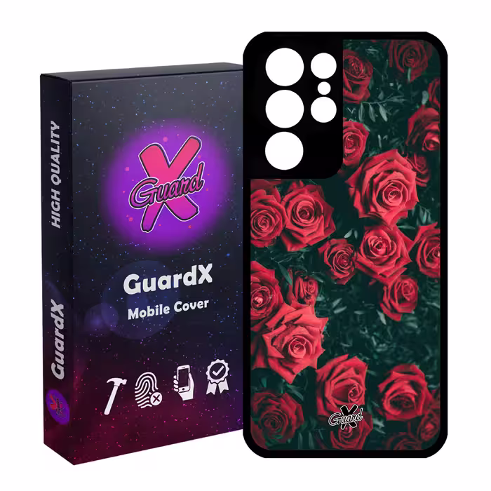 کاور گارد ایکس طرح Flower مدل Glass10208 مناسب برای گوشی موبایل سامسونگ Galaxy S21 Ultra