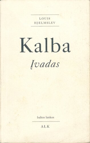 خرید و دانلود نسخه کامل کتاب Kalba: įvadas