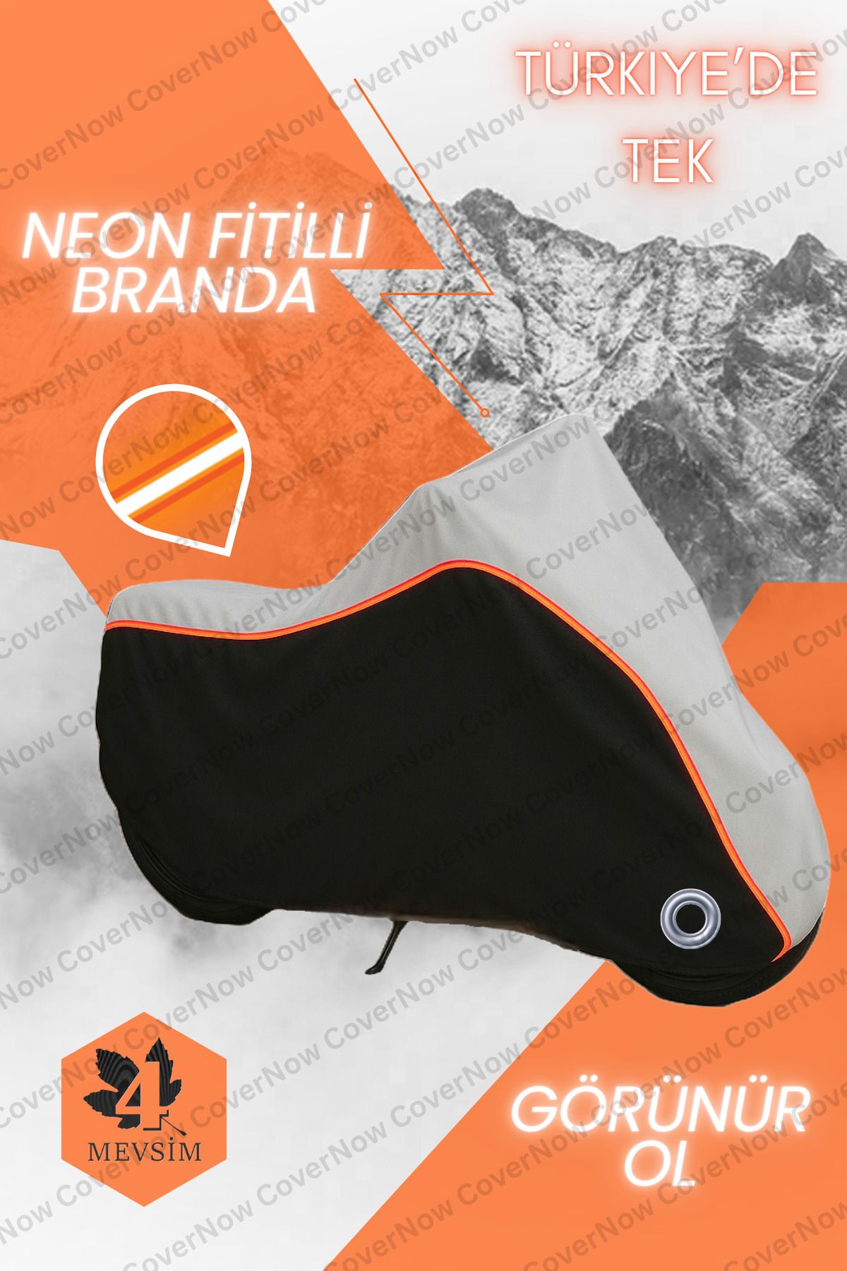 چادر موتورسیکلت نارنجی WICK آفریقا TWIN خاکستری سیاه AutoEN