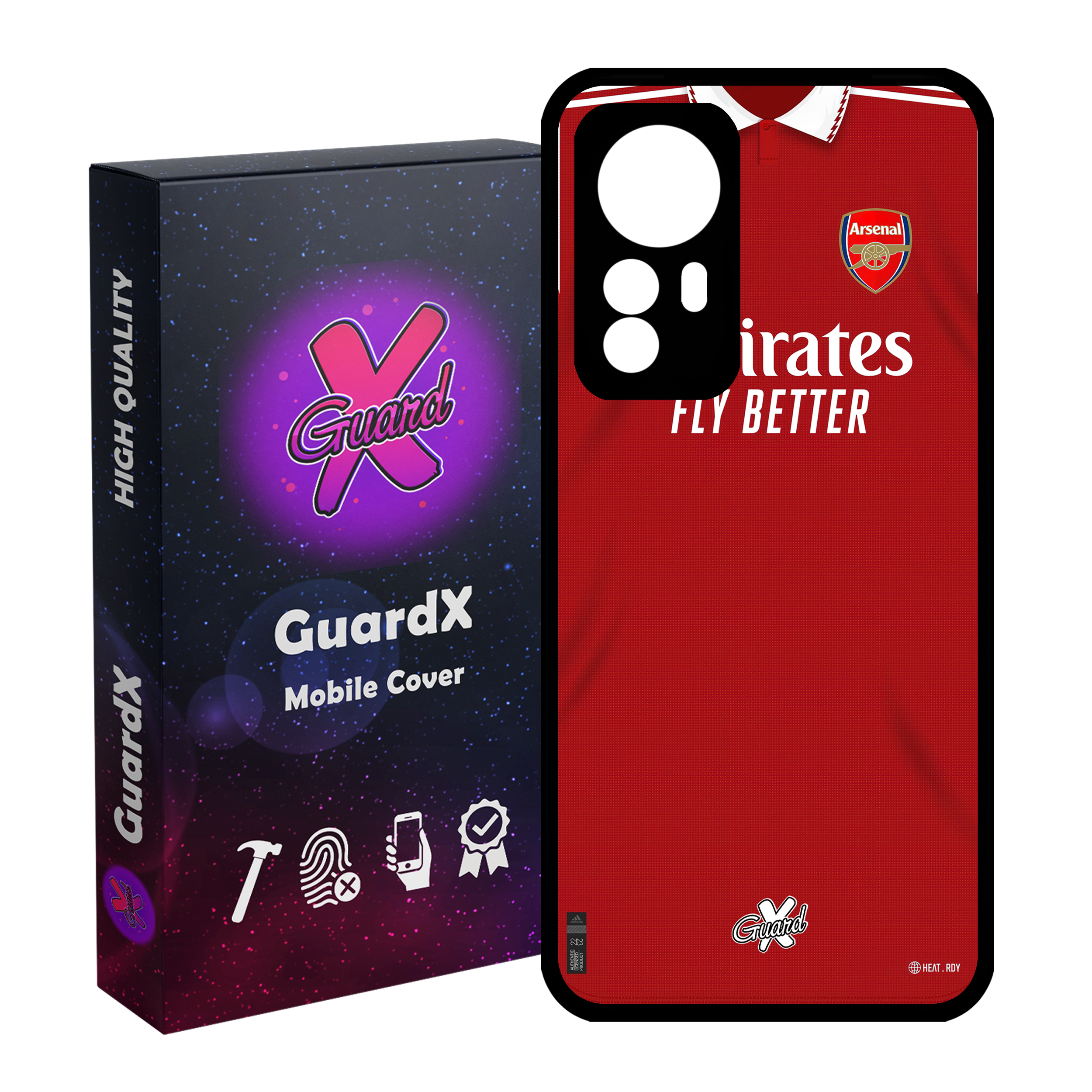 کاور گارد ایکس طرح آرسنال مدل Glass10467 مناسب برای گوشی موبایل شیائومی Mi 12 Pro/Mi 12S Pro