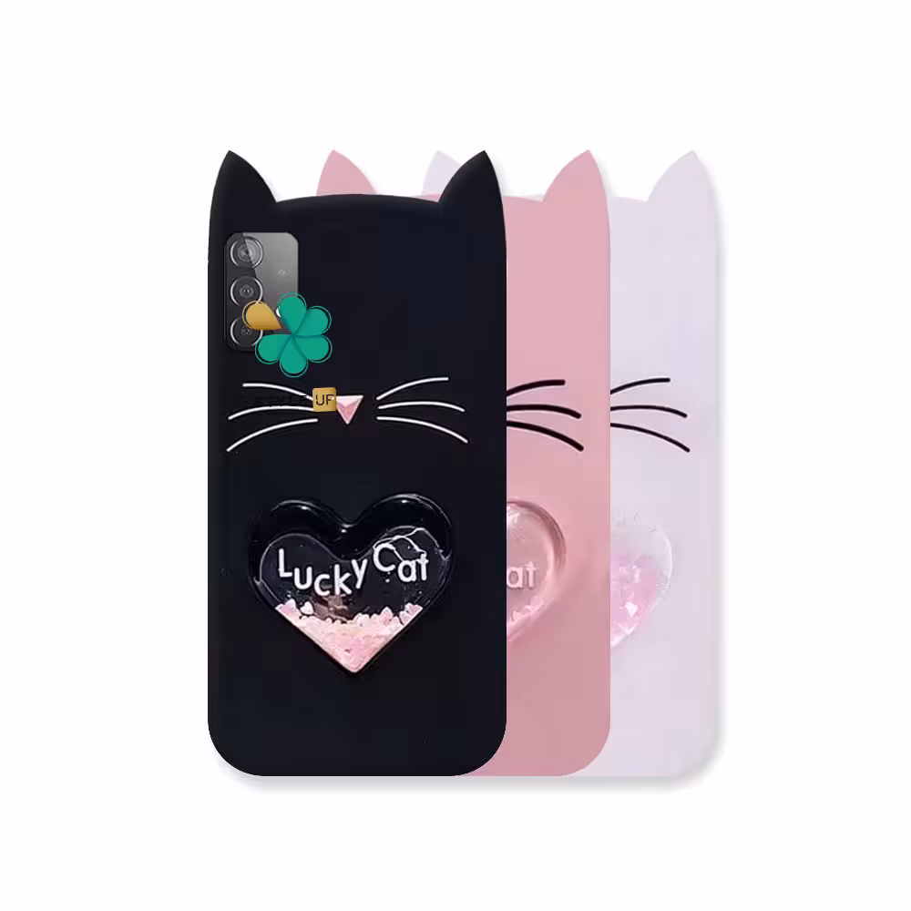 کاور آکواریومی گوشی سامسونگ Galaxy A32 4G طرح Lucky Cat