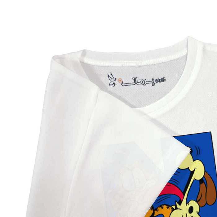 تی شرت آستین کوتاه بچگانه پرمانه طرح گارفیلد کد pmt.7636