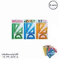 ست 4 تکه خط کش . گونیا . نقاله  ژله ای صریر