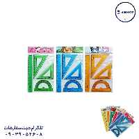 ست 4 تکه خط کش  گونیا  نقاله  ژله ای صریر