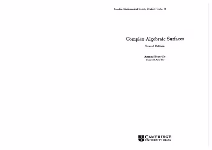خرید و دانلود نسخه کامل کتاب Complex Algebraic Surfaces