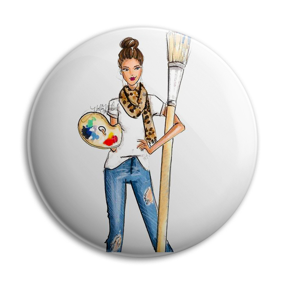 پیکسل پرمانه طرح دختر نقاش کد pm.5992